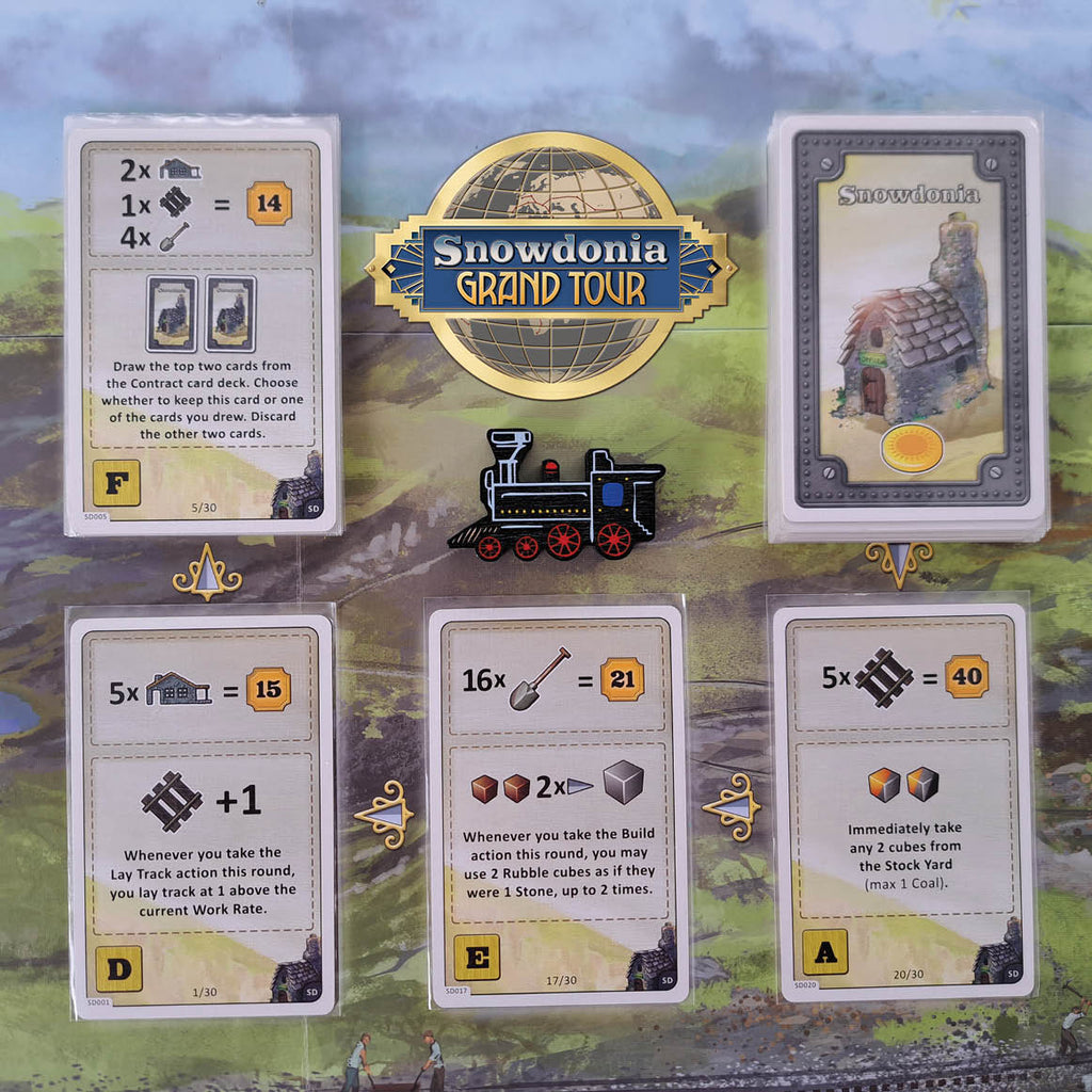 Train of Thought: Touring Snowdonia – contract cards